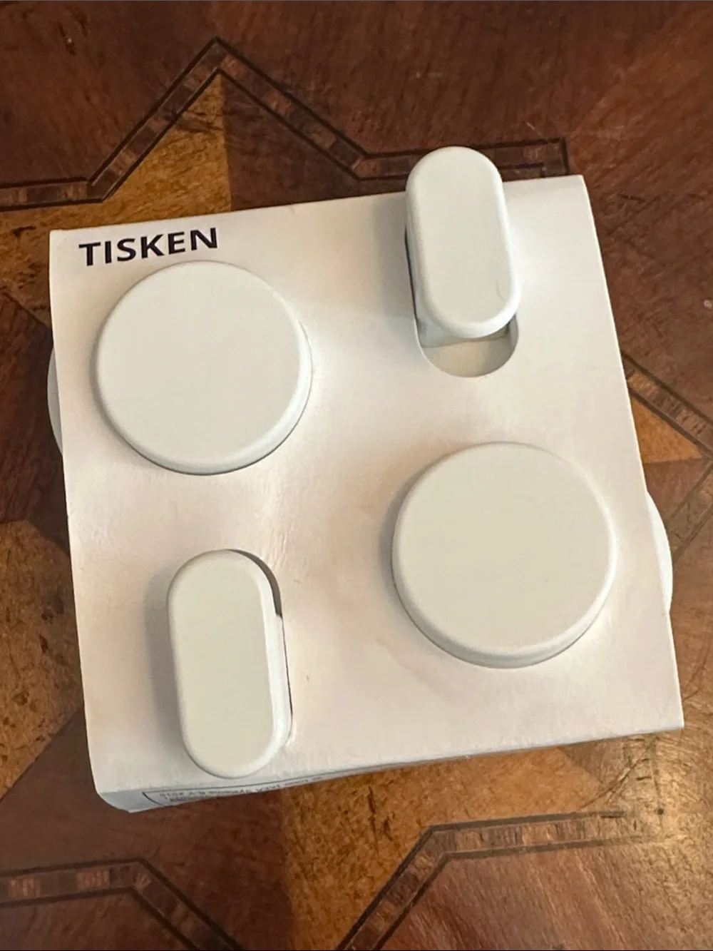 IKEA TISKEN White Wall Hooks and Adhesive Hangers Set
